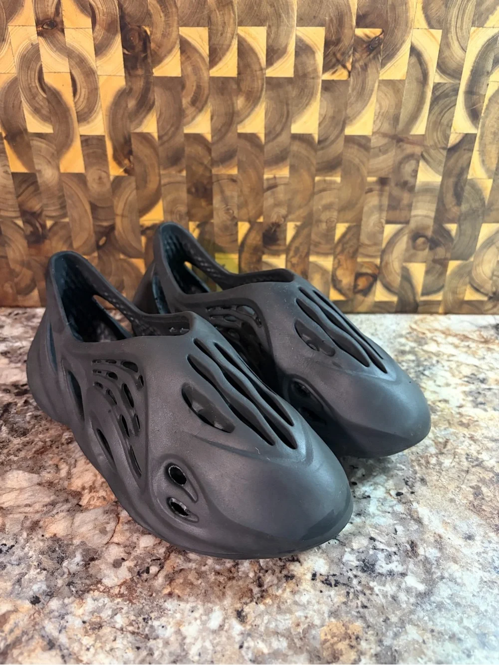 adidas Men's Black Foam Slip-On Ventilated Clog